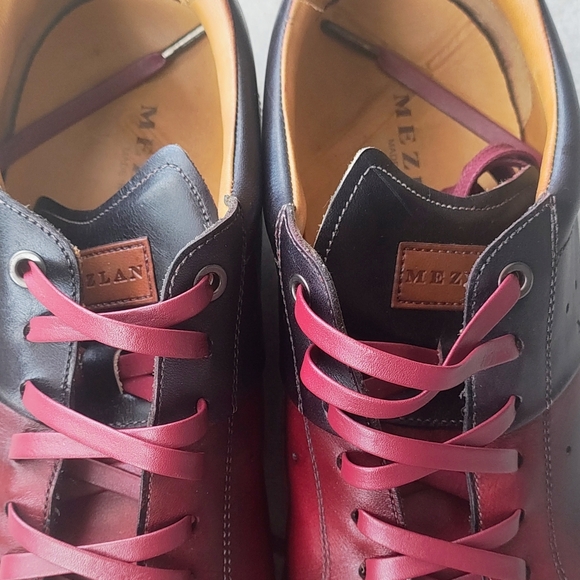 MEZLAN Italian Patina Calfskin Multitone Sneakers Men's 13 - Picture 10 of 16